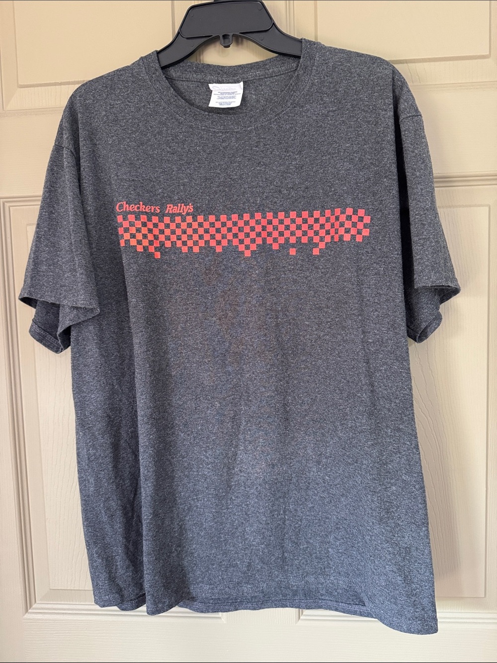 Gray Short Sleeve Checkers Rally’s Tee